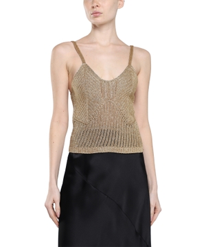 Woven design sleeveless top