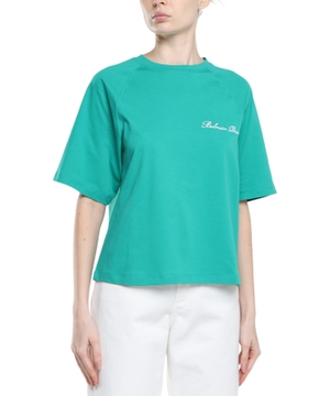 Logo embroidered short sleeve top