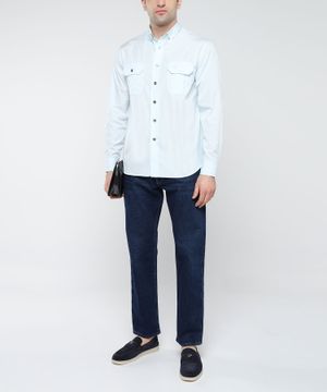 Long sleeve shirt with classic collar