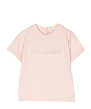 Loqo naxışlı qısaqol T-shirt