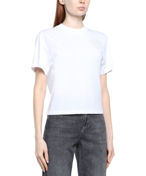 Kristallarla bəzədilmiş qısaqol T-shirt