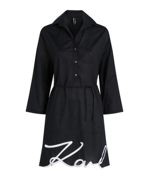Logo embroidered beach dress