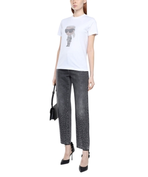 Crystal-embellished short sleeve T-shirt