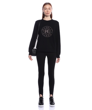 Crystal-embellished long-sleeve sweatshirt