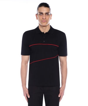 Short sleeve polo with button fastening