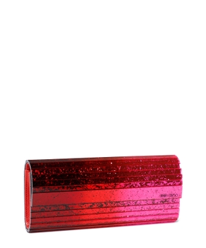 Glitter logo detailed clutch bag