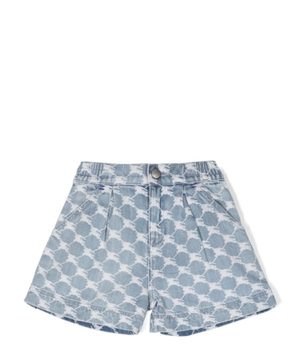 Logo printed denim shorts