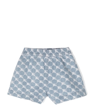 Logo printed denim shorts