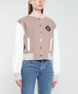 Logo detailed long sleeves bomber