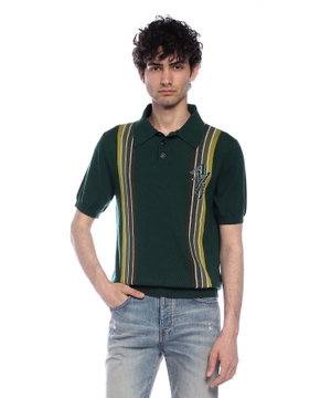 Three button fastening polo with logo print