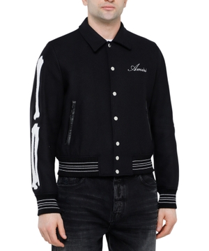 Logo detailed long sleeves bomber