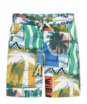 Shorts with beach print