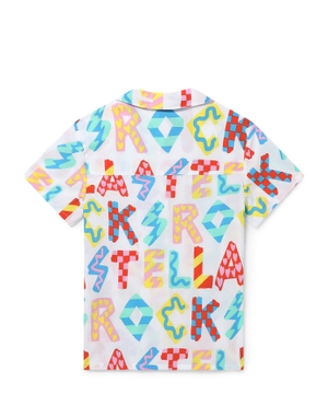 Printed shirt with short sleeves