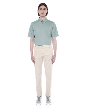 Short sleeve polo with classic collar