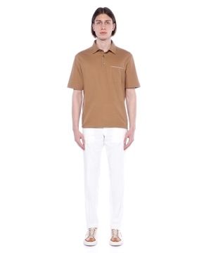 Short sleeve polo with classic collar