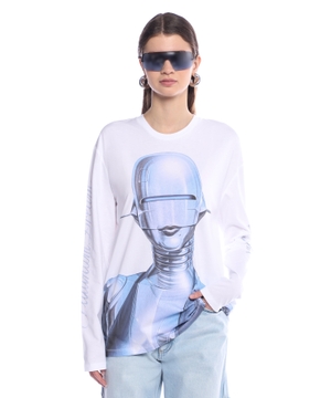 Sexy Robot printed long-sleeve T-shirt