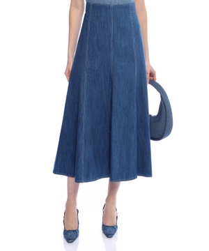 Denim midi ətək