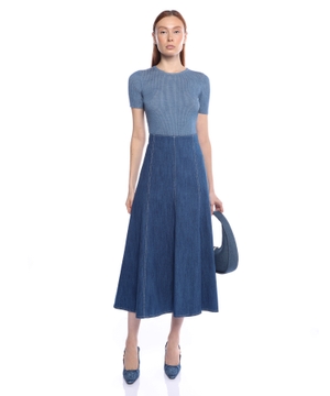 Denim midi ətək