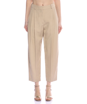 High-waist straight-fit pants