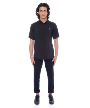 Short sleeve polo with classic collar