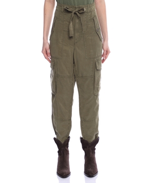 High-waist cargo pants