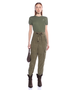 High-waist cargo pants