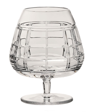 Hudson plaid brandy glass
