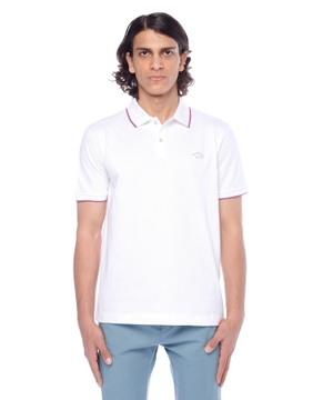 Short sleeve polo with classic collar