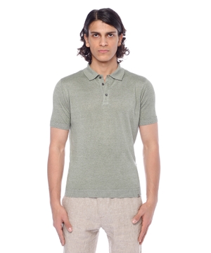 Short sleeve polo with classic collar