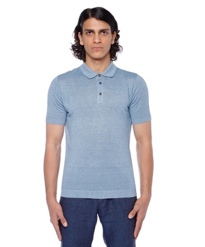 Short sleeve polo with classic collar