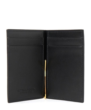 Intrecciato leather cardholder