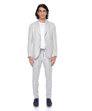 Straight fit linen suit