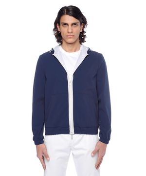 Long sleeve jacket with zip fastening