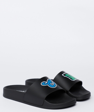 Rubber sandals with logo detail