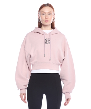 Bling Leaves Arrow crop hoodie