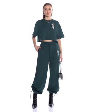 Wide-leg jogging pants