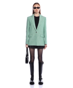 Long-sleeve blazer with button fastening