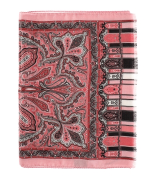 Patterned cashmere scarf