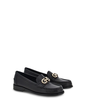 Leather loafers with Gancini detail