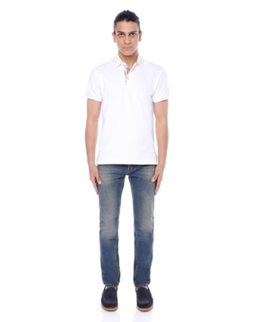 Short sleeve polo with classic collar