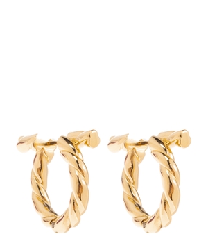 Gold-tone hoop earrings