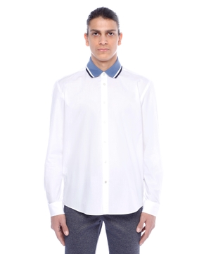 Long sleeve S-Liam shirt with classic collar