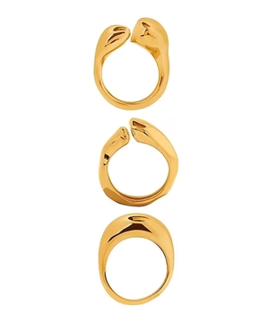 Set of 3 Pebble rings