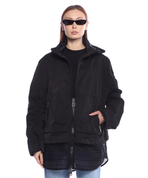 Long-sleeve jacket with zip fastening