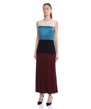 Colorblock sleeveless dress