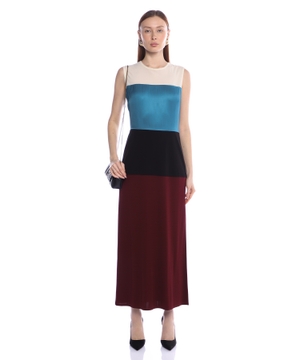 Colorblock sleeveless dress