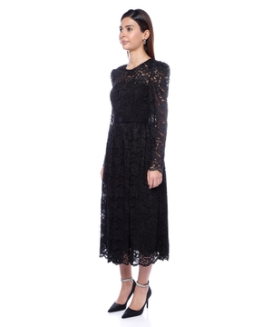 Lace design long sleeve Rochie dress