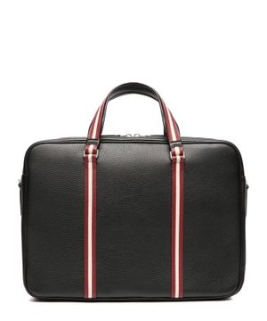 Logo detail leather briefcase