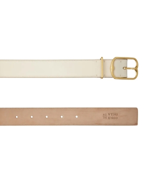 Emblem leather belt