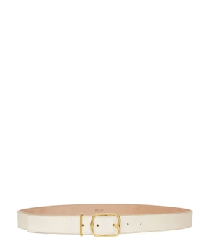 Emblem leather belt